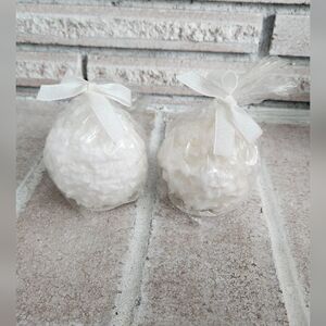 2/$15 - New - 2 Snowball Candles